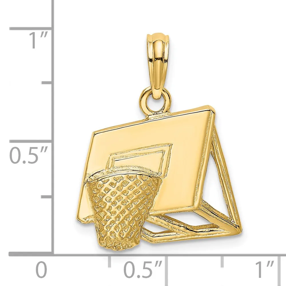 14k Basketball Hoop Charm