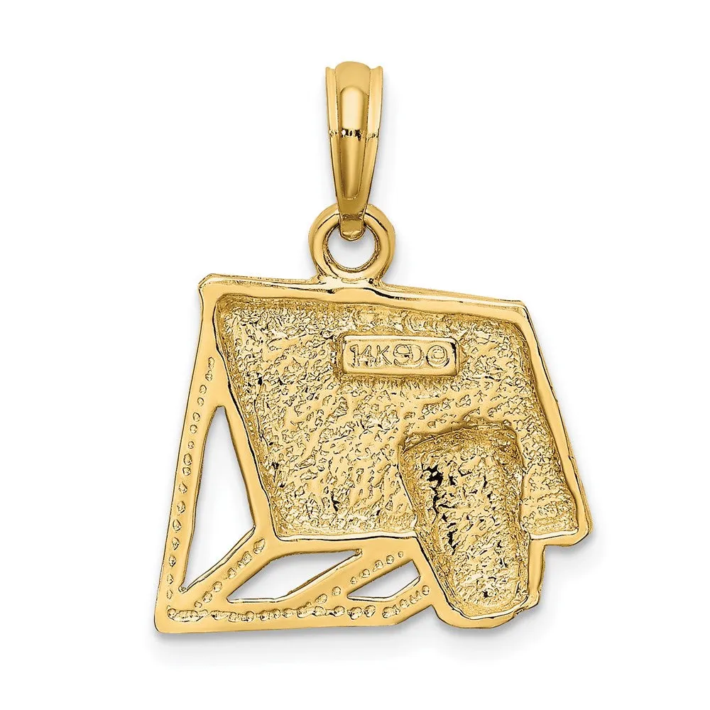14k Basketball Hoop Charm