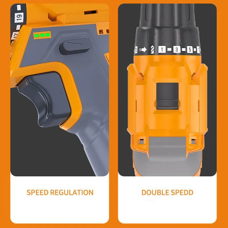 18V Luxury Home Luxury Electric Screwdriver Set High Endurance Cordless Drill with Tool Box