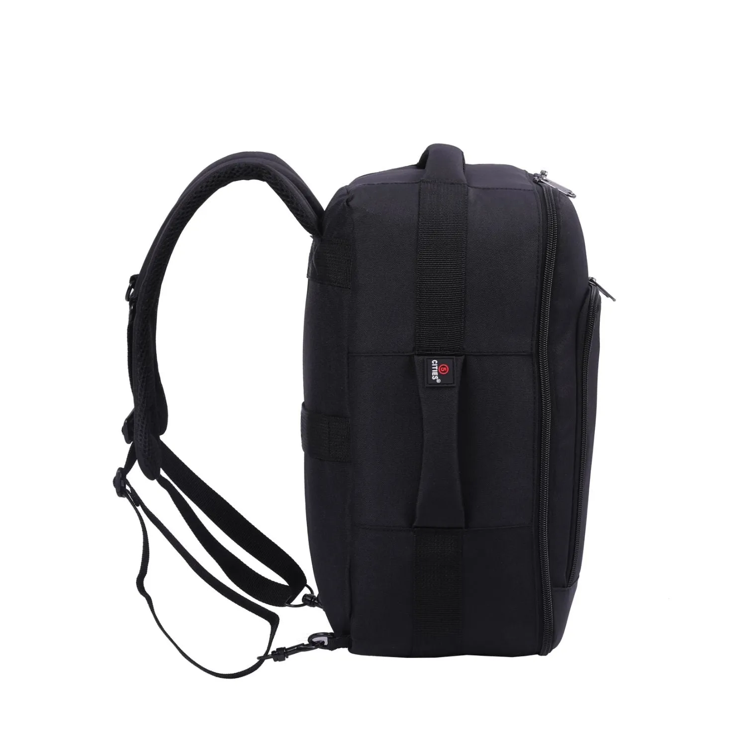 5 Cities Ryanair Max (40x20x25cm) New and Improved 2024 Backpack Rucksack Flight Bag with YKK Zippers, 40x25x20, Black