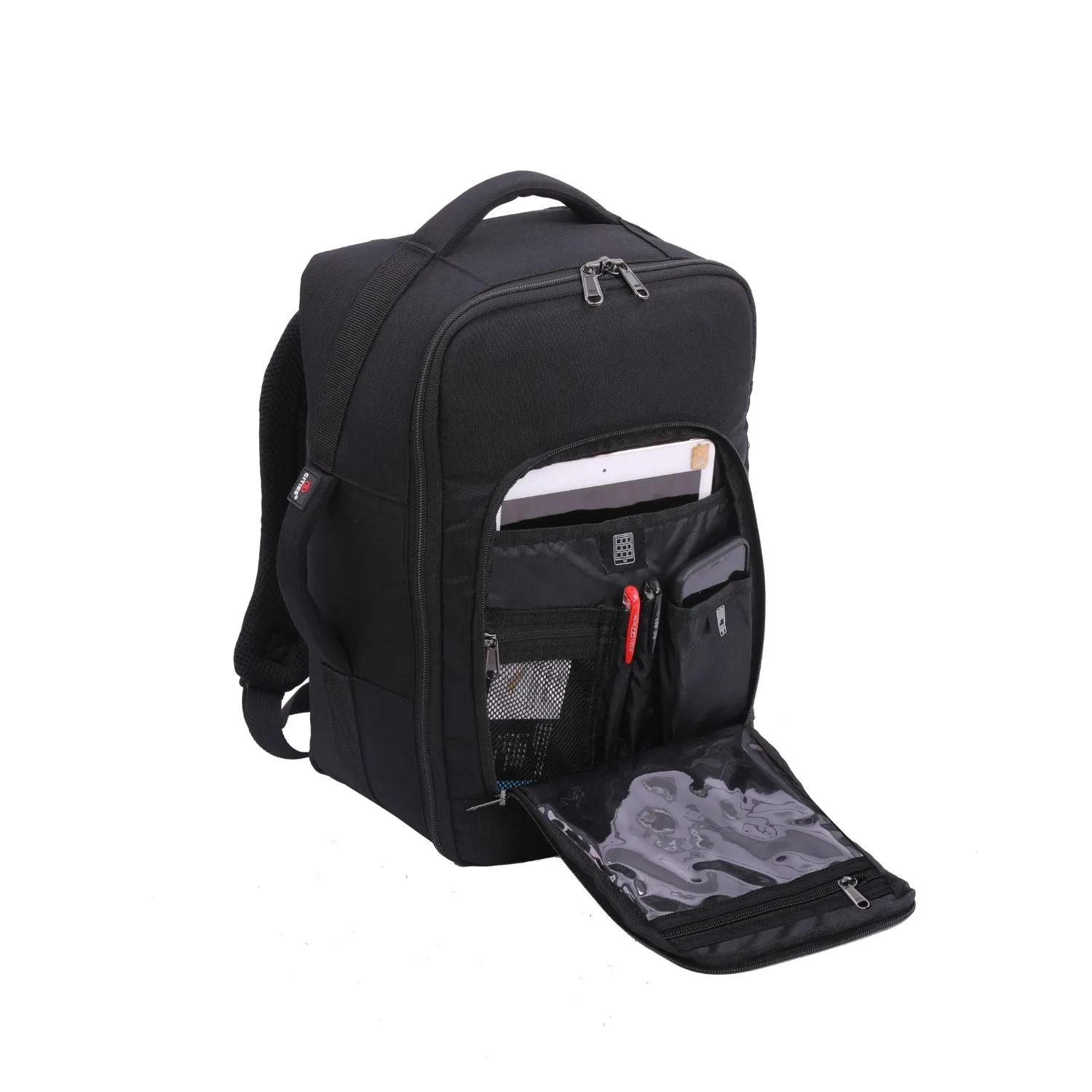 5 Cities Ryanair Max (40x20x25cm) New and Improved 2024 Backpack Rucksack Flight Bag with YKK Zippers, 40x25x20, Black
