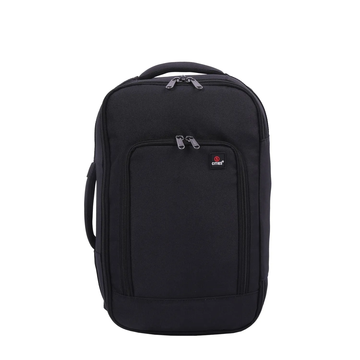 5 Cities Ryanair Max (40x20x25cm) New and Improved 2024 Backpack Rucksack Flight Bag with YKK Zippers, 40x25x20, Black