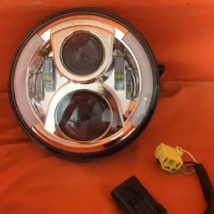 7" DAYMAKER 2014 - 2018   Touring Softail Halo Chrome LED Light Bulb Headlight Motorcycle Harley Road King Street Glide Softail   Harness