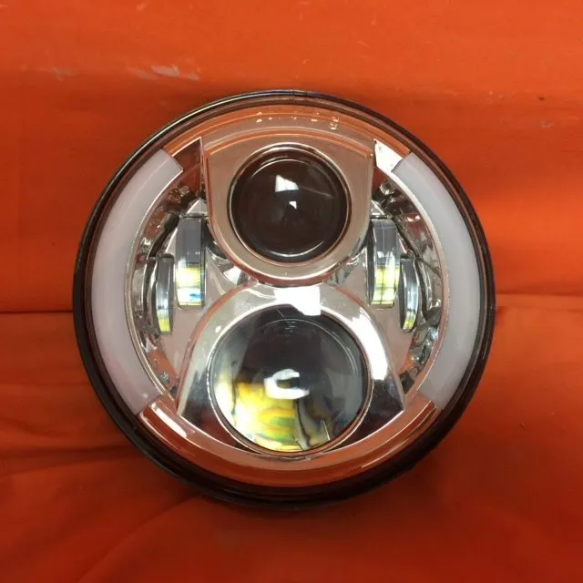 7" DAYMAKER 2014 - 2018   Touring Softail Halo Chrome LED Light Bulb Headlight Motorcycle Harley Road King Street Glide Softail   Harness