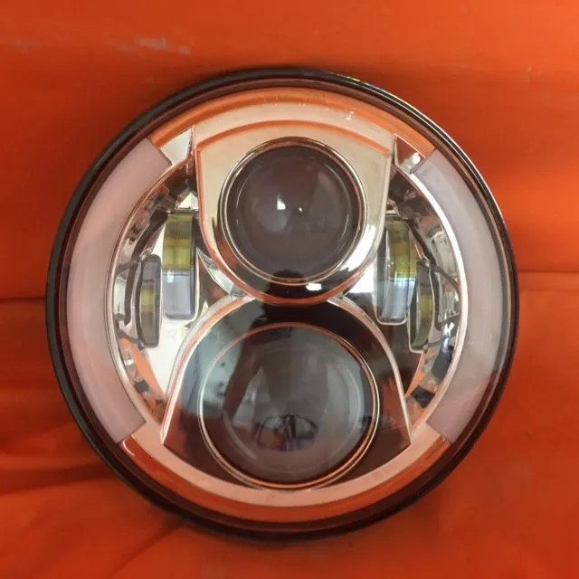 7" DAYMAKER 2014 - 2018   Touring Softail Halo Chrome LED Light Bulb Headlight Motorcycle Harley Road King Street Glide Softail   Harness