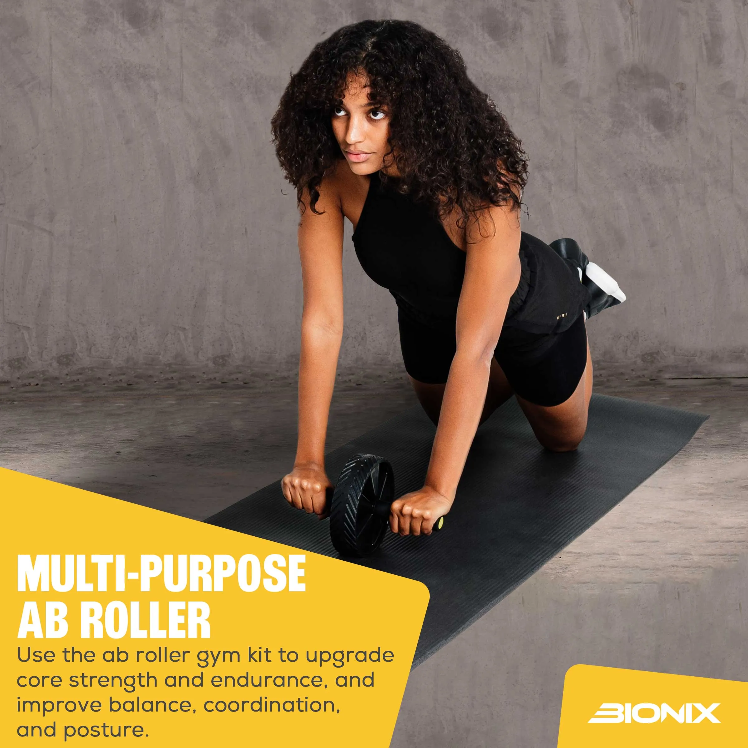 Ab Wheel Roller With Knee Mat - Abdominal Roller