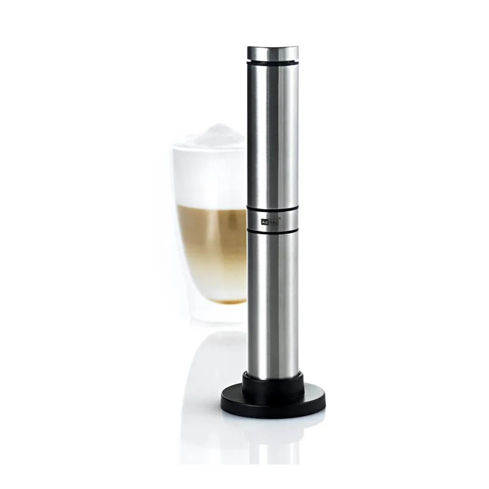 AdHoc Milk & Sauce Frother with Protective Cover and Stand - RAPIDO Silver