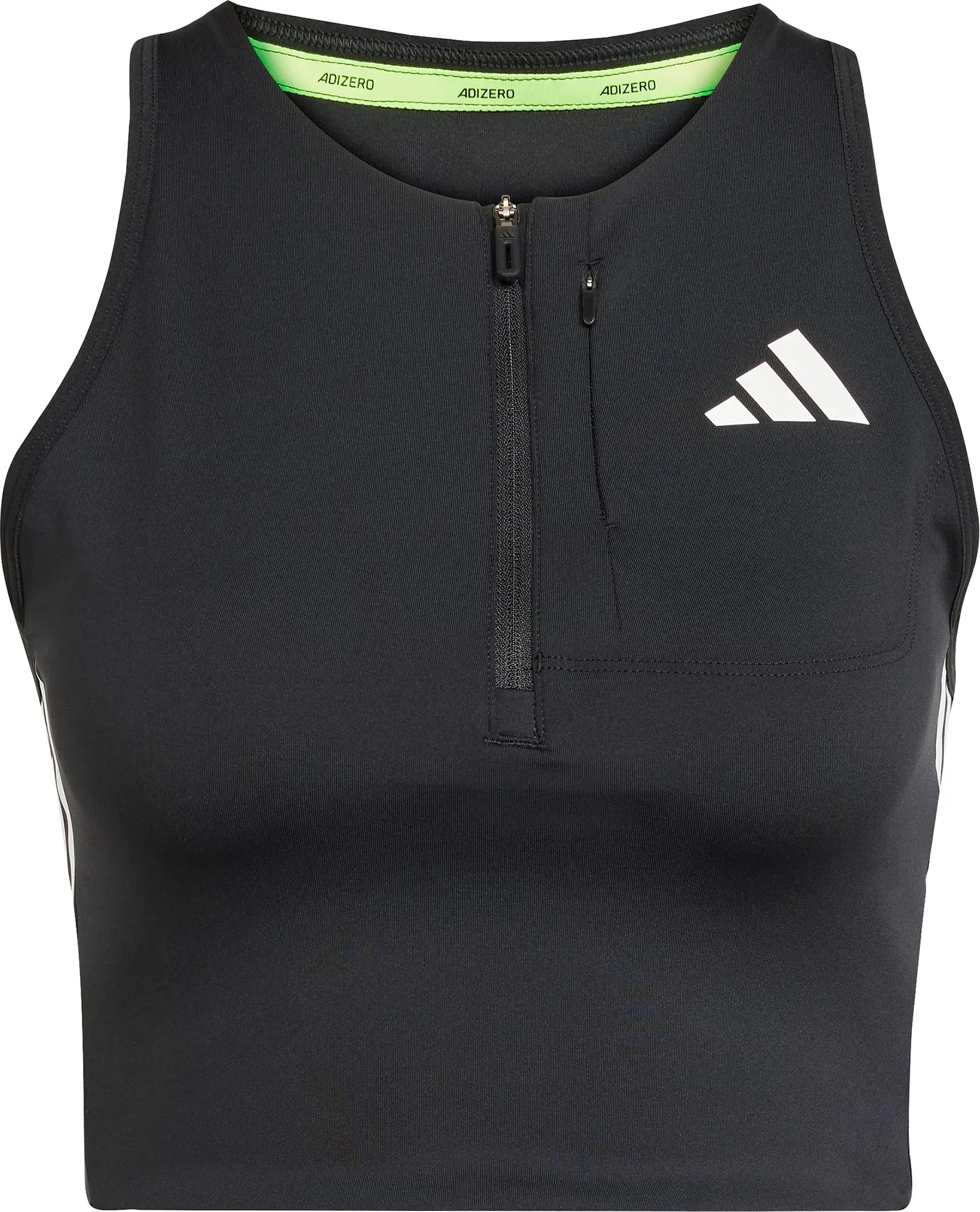 adidas Adizero Gel Pocket Womens Running Crop Top - Black