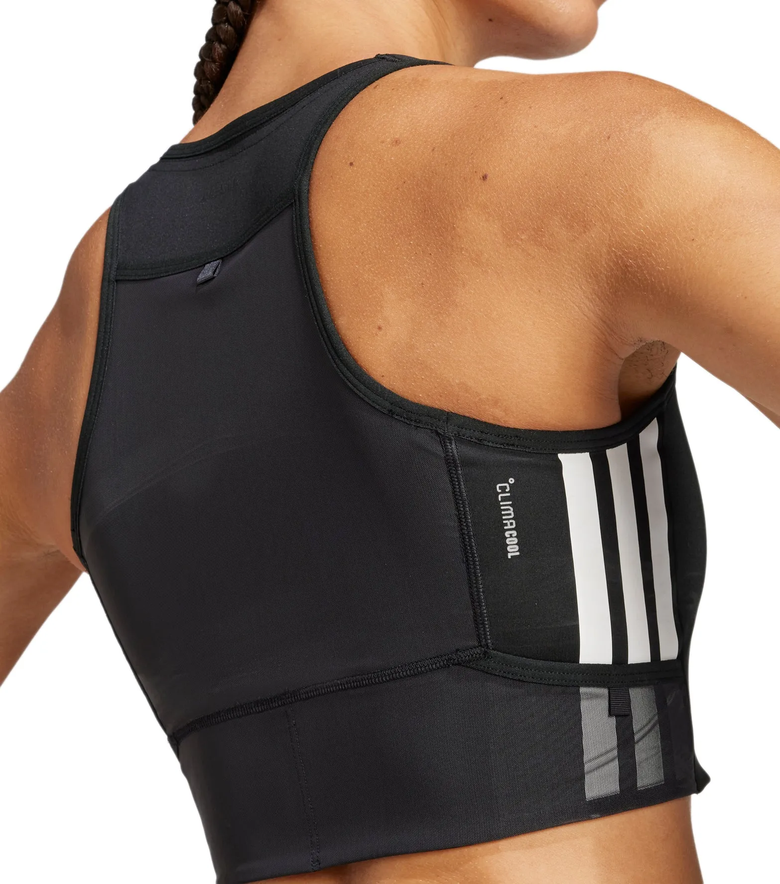 adidas Adizero Gel Pocket Womens Running Crop Top - Black