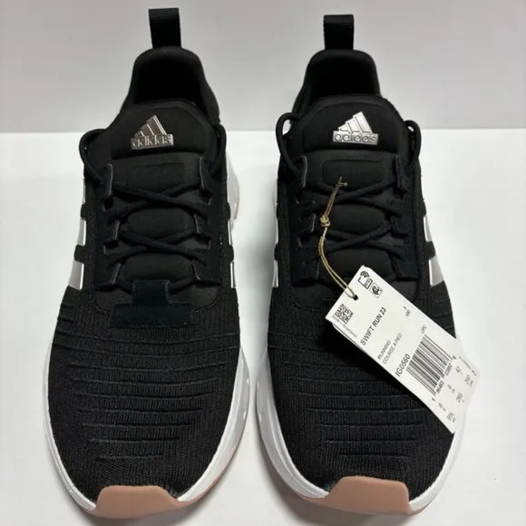 Adidas Women’s Swift Run 23 Black Sneakers, Size 9.5 M