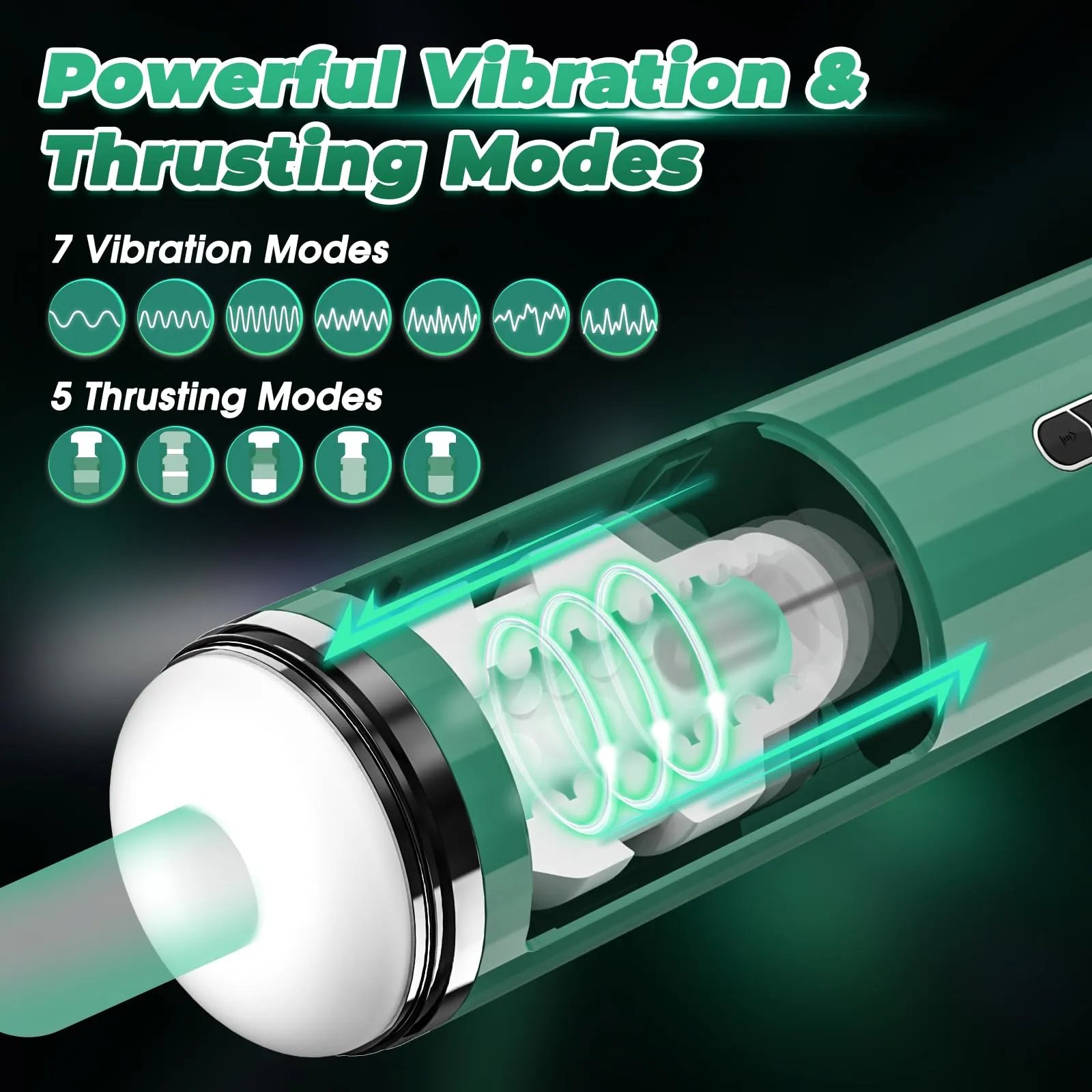 AI Ⅲ-Automatic Blowjob Thrusting Male Masturbator With 5 Thrusts & 7 Vibrations