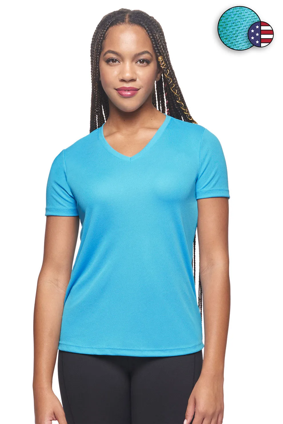 AJ202D Oxymesh™ V-Neck Tech Tee