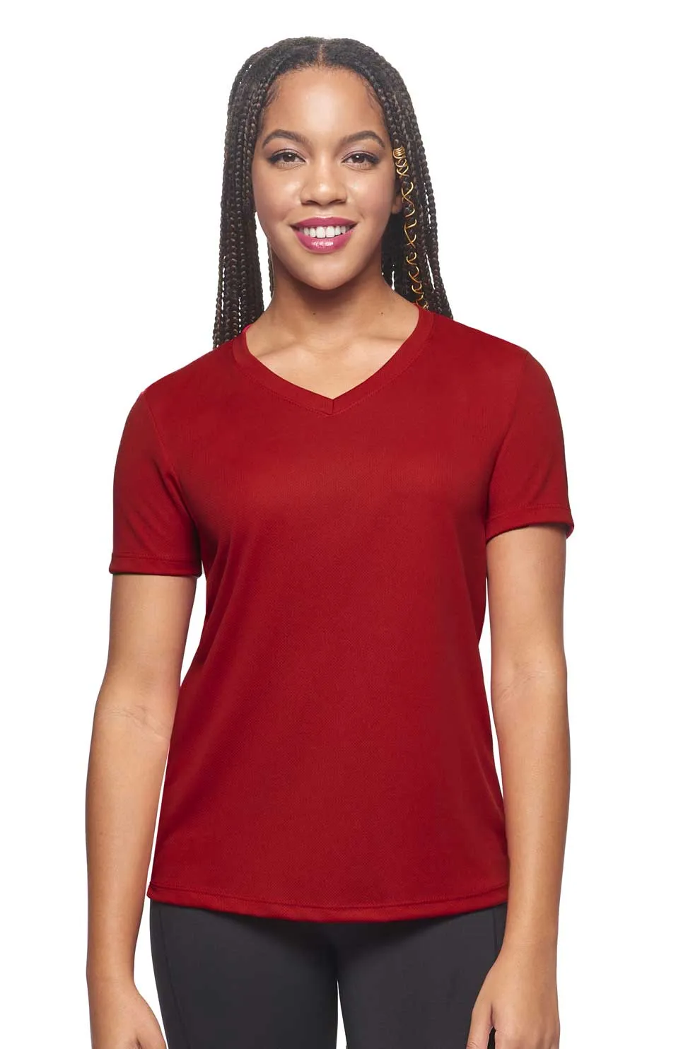 AJ202D Oxymesh™ V-Neck Tech Tee