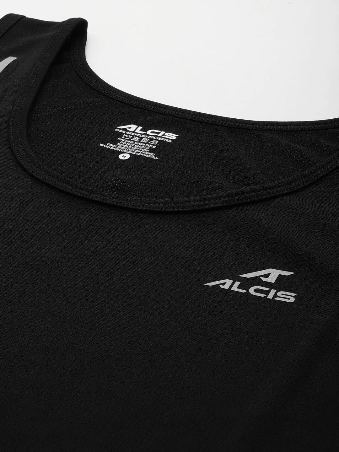 Alcis Men Brand Logo Printed Anti Static Slim Fit T-shirt
