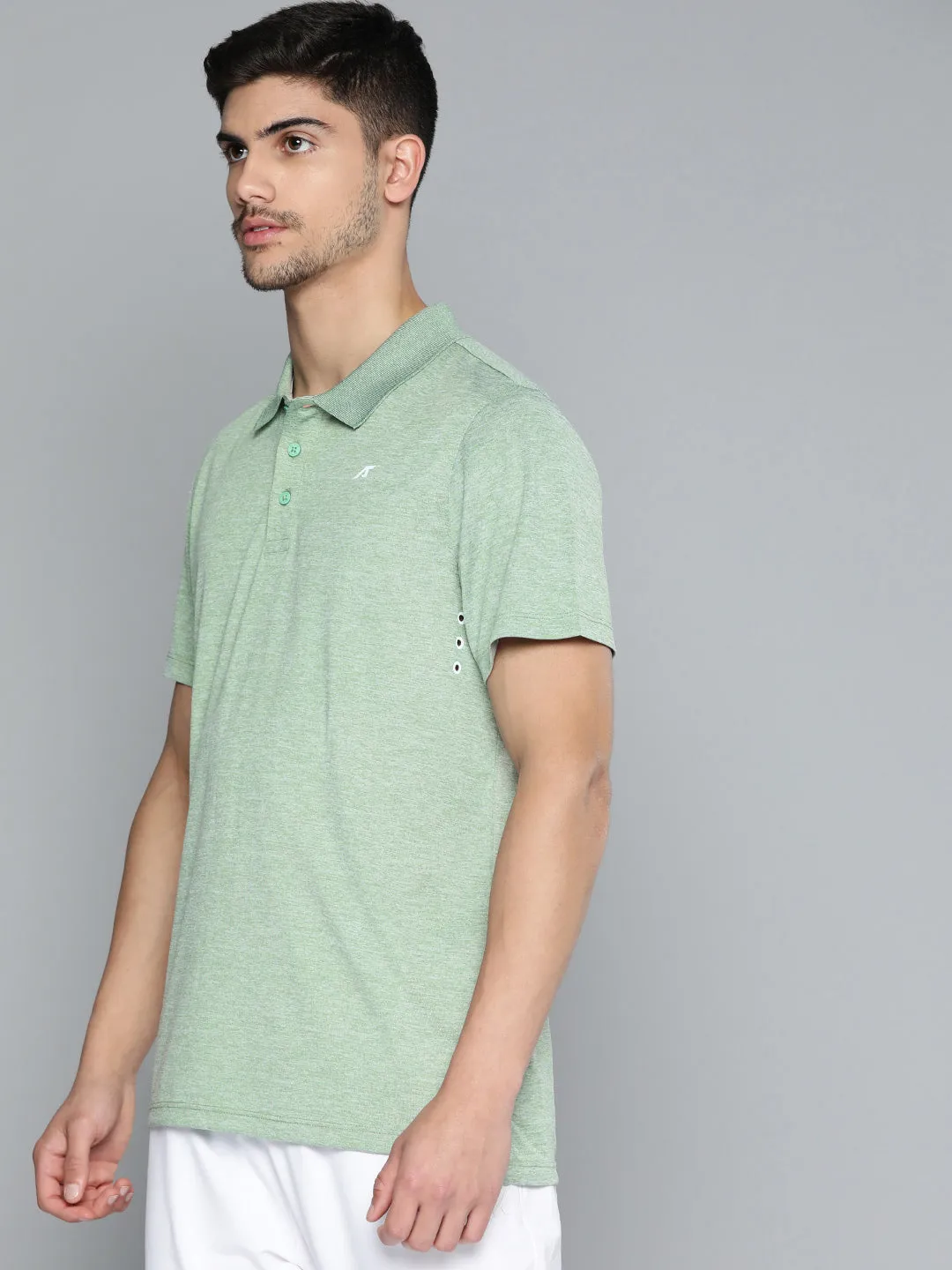 Alcis Men Polo Collar Anti Static Slim Fit Sports T-shirt