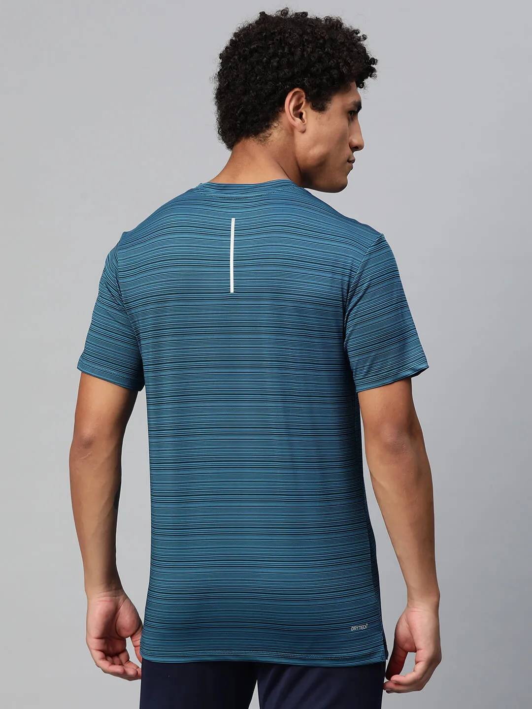 Alcis Men Striped Anti Static Slim Fit T-shirt