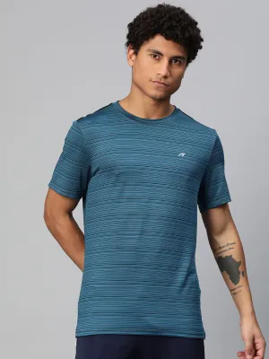 Alcis Men Striped Anti Static Slim Fit T-shirt