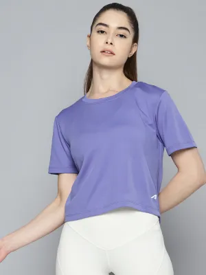 Alcis Women Anti Static Slim Fit Crop Sports T-shirt