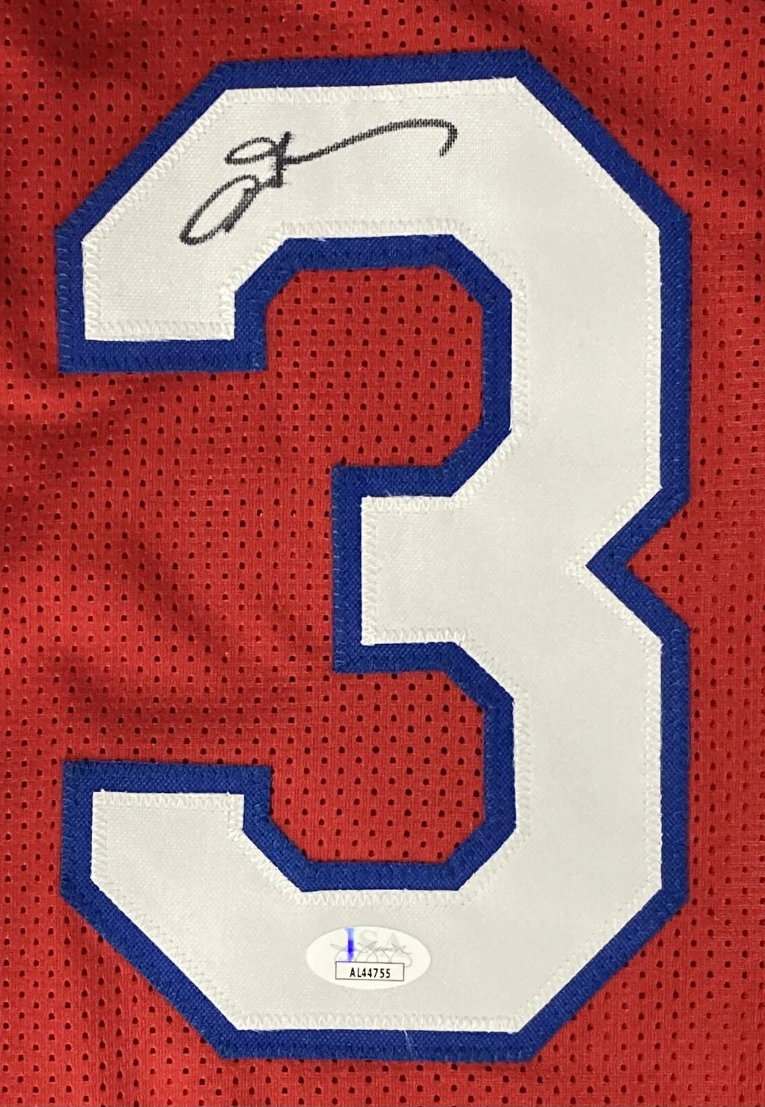 Allen Iverson Signed Custom Red Pro-Style Basketball Jersey JSA