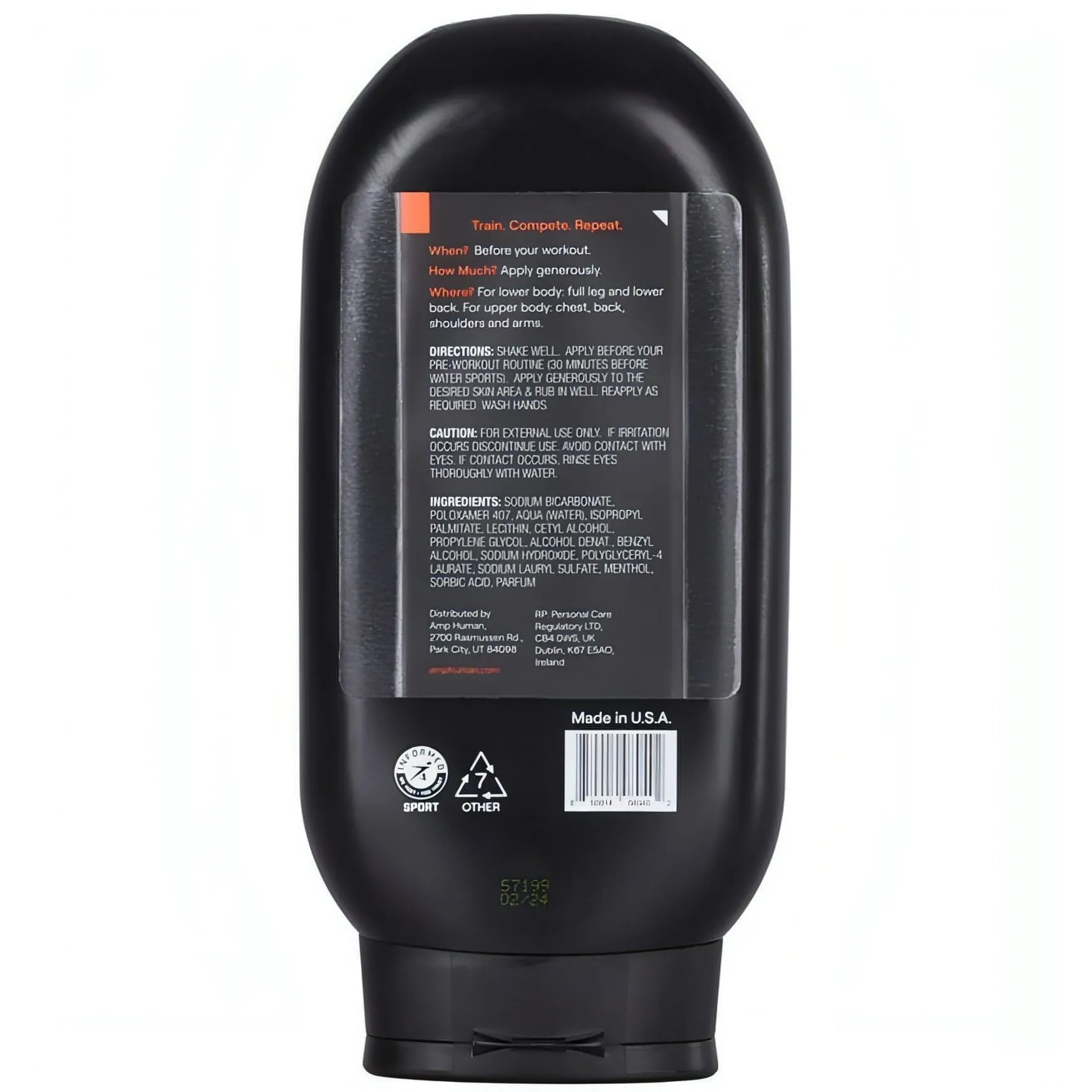 AMP Human PR Sports Lotion - Black