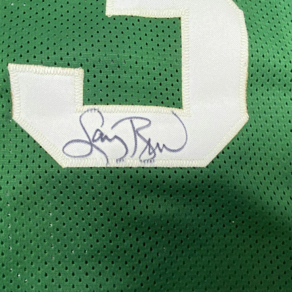 Autographed/Signed Larry Bird Boston Green Basketball Jersey PSA/DNA COA