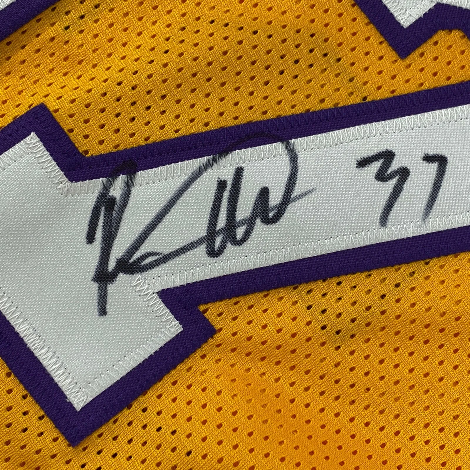 Autographed/Signed Ron Artest Los Angeles Yellow Basketball Jersey PSA/DNA COA