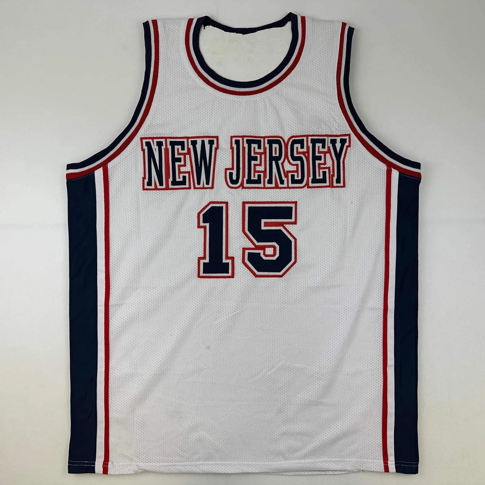 Autographed/Signed Vince Carter New Jersey White Basketball Jersey PSA/DNA COA