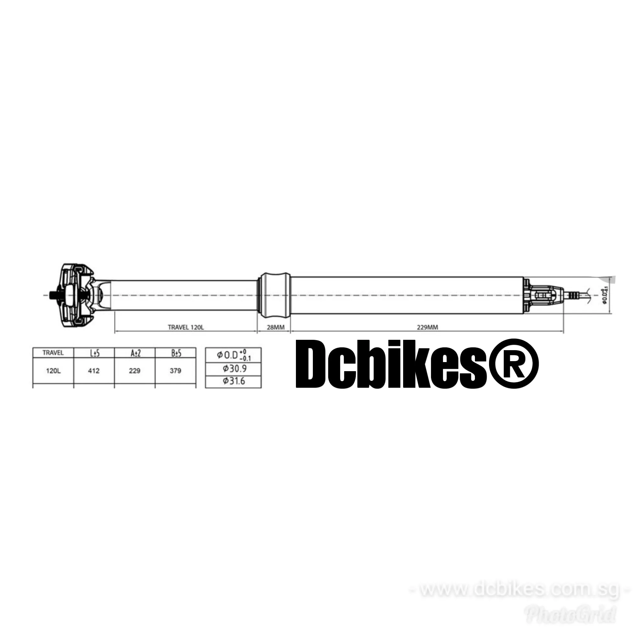 B-X 27.2 | 30.9 | 31.6 Internal Routing 105 | 120 | 150 | 170 Travel Dropper Post   Lever