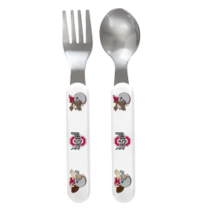 Baby Fanatic Fork and Spoon Toddler Gift Set, Ohio State University