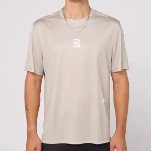 Bandit Running Sliced Spiral Drift Performance Tee - Stone