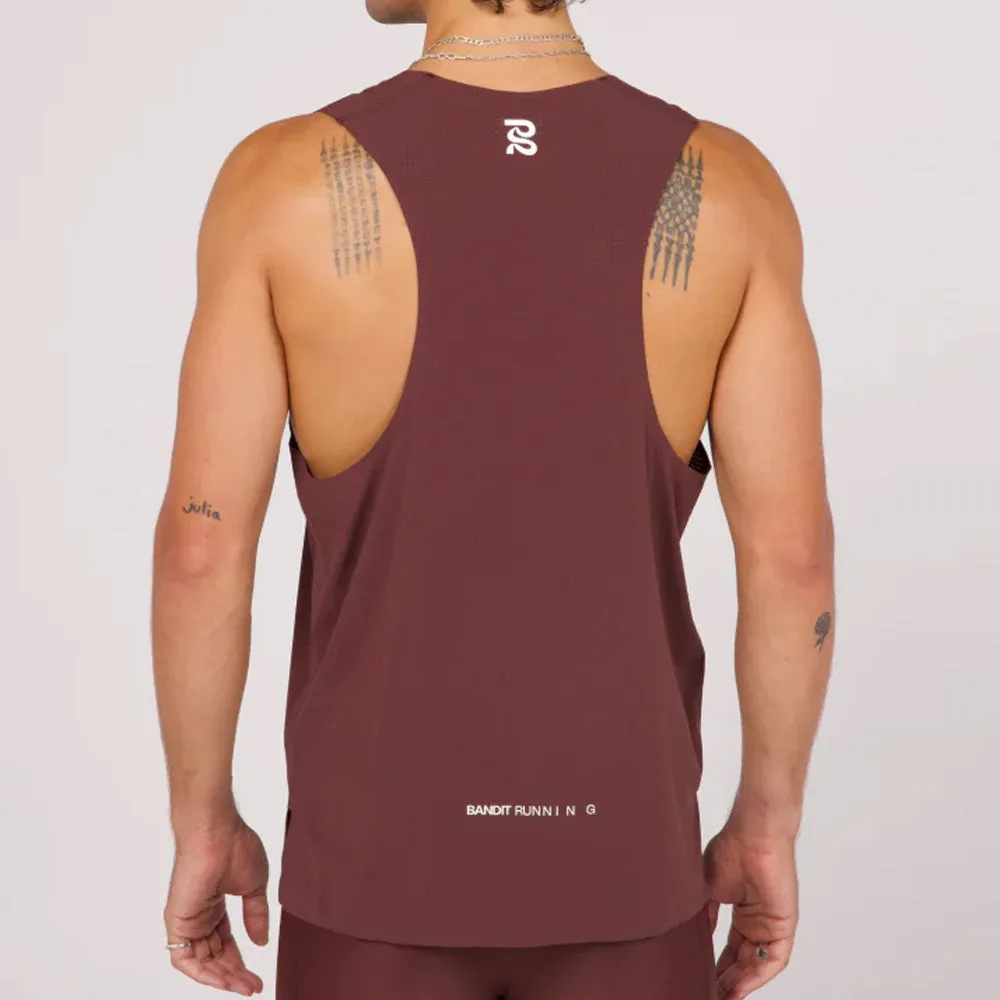 Bandit Running Vento Performance Singlet - Chocolate