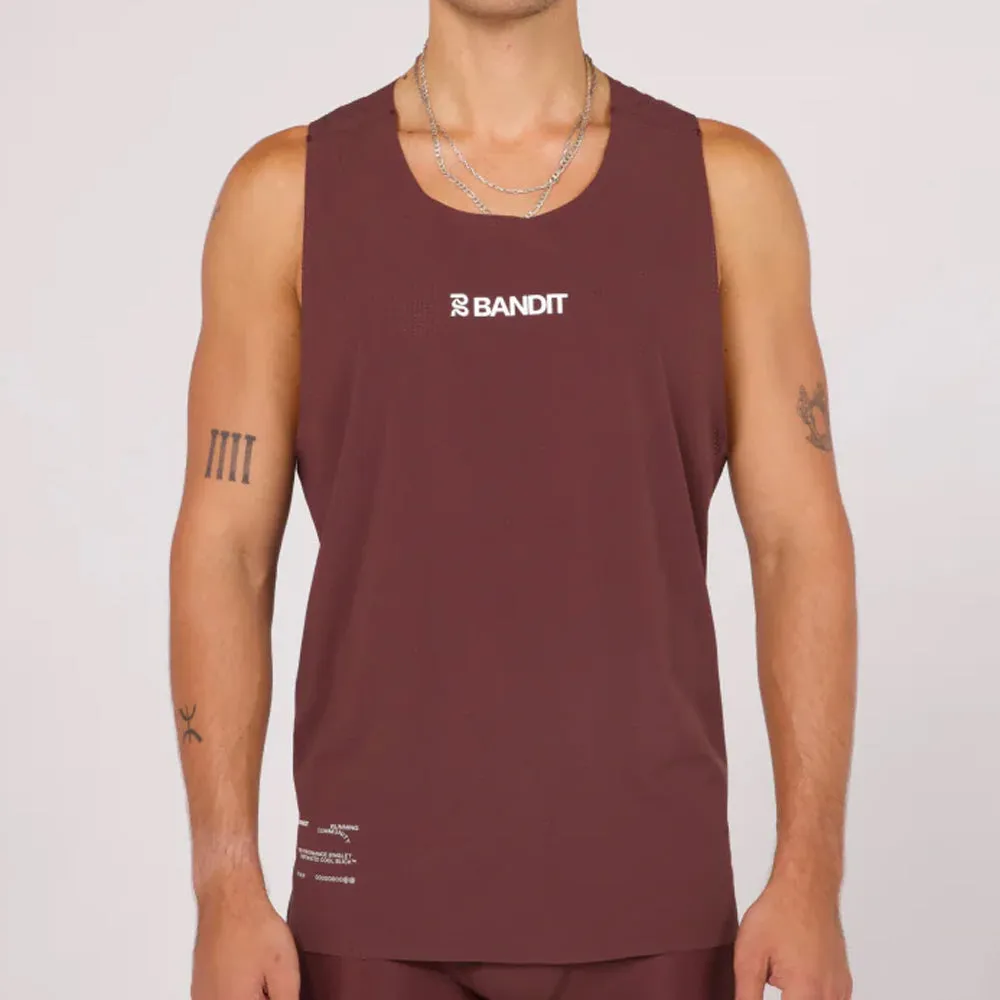 Bandit Running Vento Performance Singlet - Chocolate