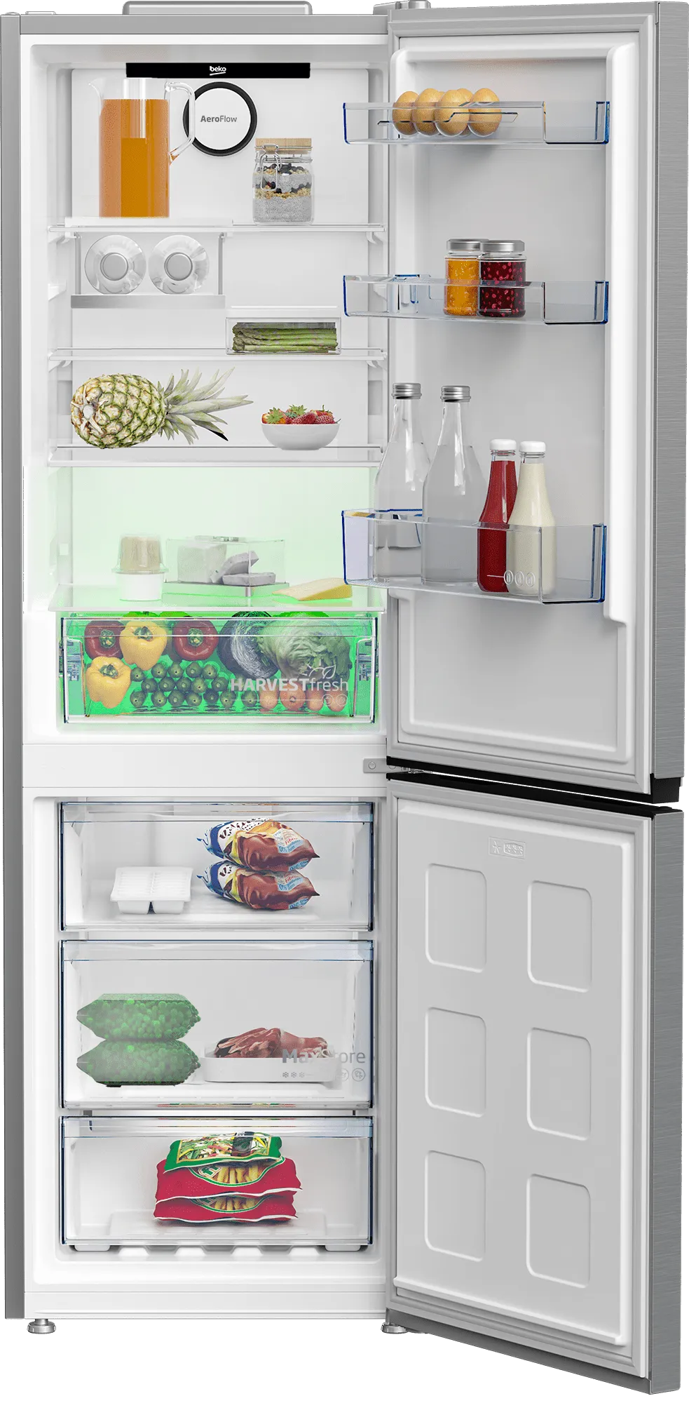 Beko 316 L Fridge/Freezer – Pearl Steel B3RCNE364HXB