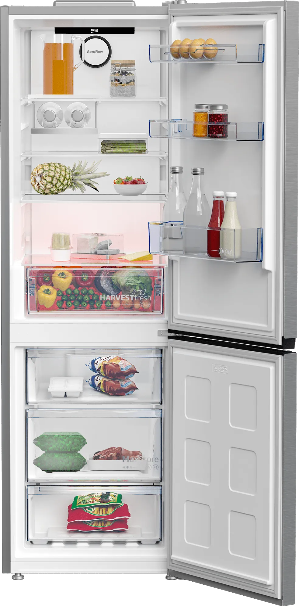 Beko 316 L Fridge/Freezer – Pearl Steel B3RCNE364HXB