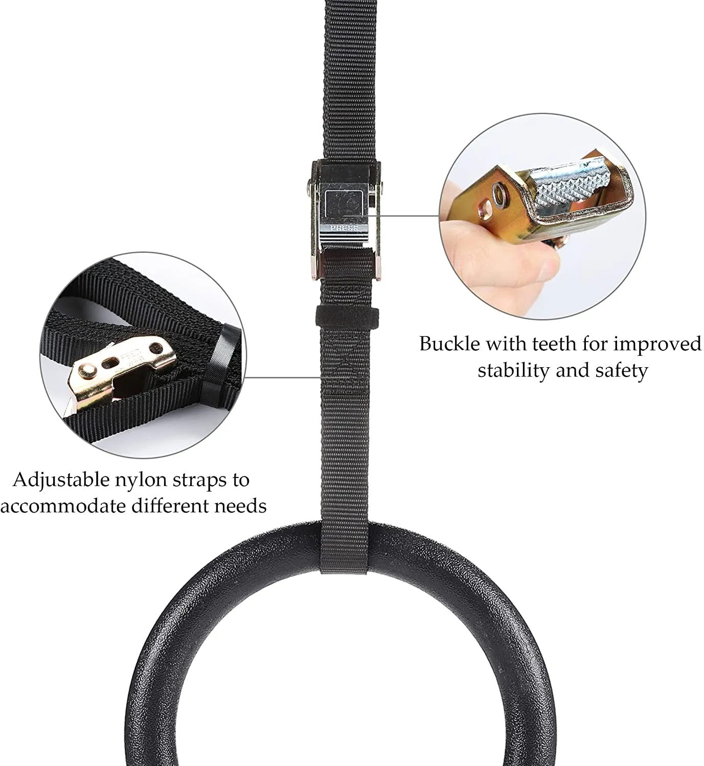 Black ABS Gym Rings
