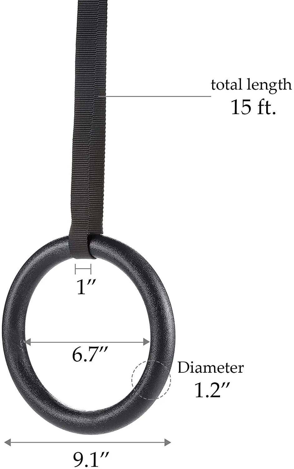 Black ABS Gym Rings