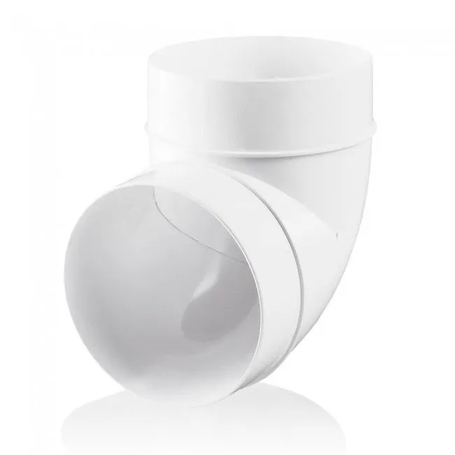 Blauberg Plastic Circular 90 Degree Bend - 125mm