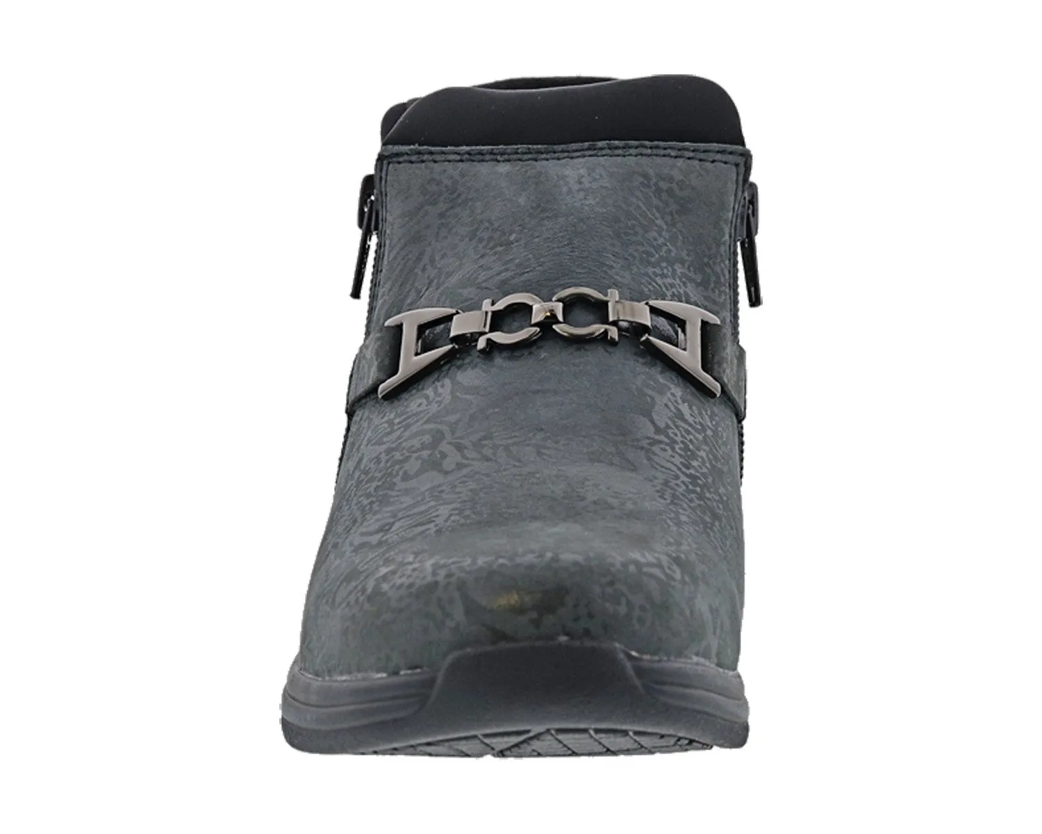 BLOSSOM Black Metallic Foil Leather