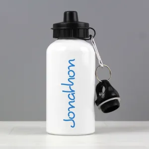 Blue name personalised Drinks bottle