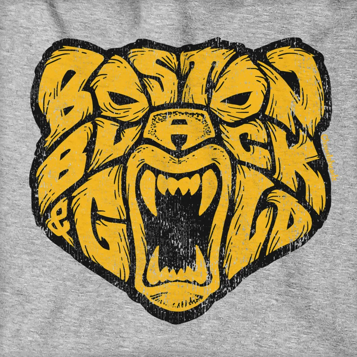 Boston Black & Gold Bear Tailgater Hoodie