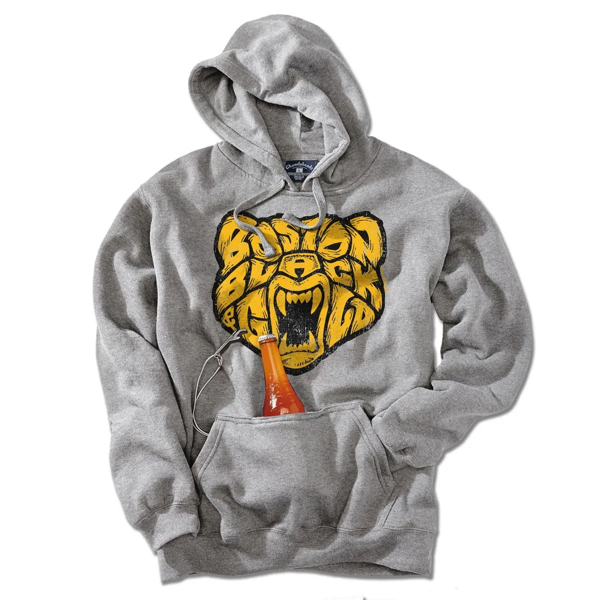 Boston Black & Gold Bear Tailgater Hoodie