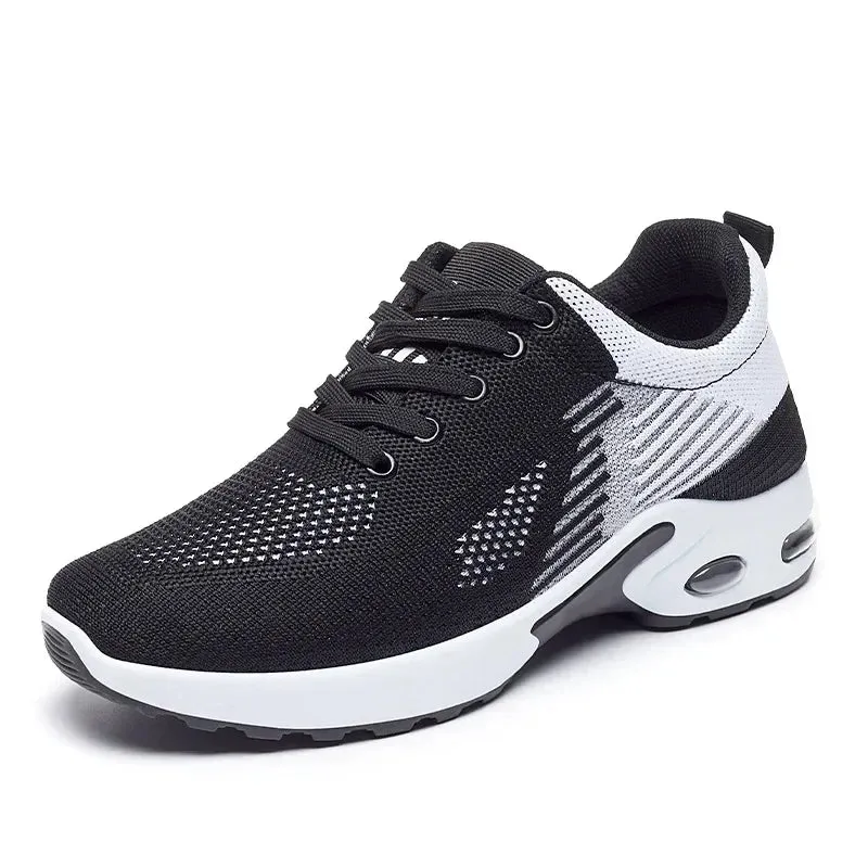 Breathable Sneakers - Summer Light Mesh Air Cushion Sports Shoes for Women, Outdoor Lace-Up Training Shoes, New Running Shoes for Ladies