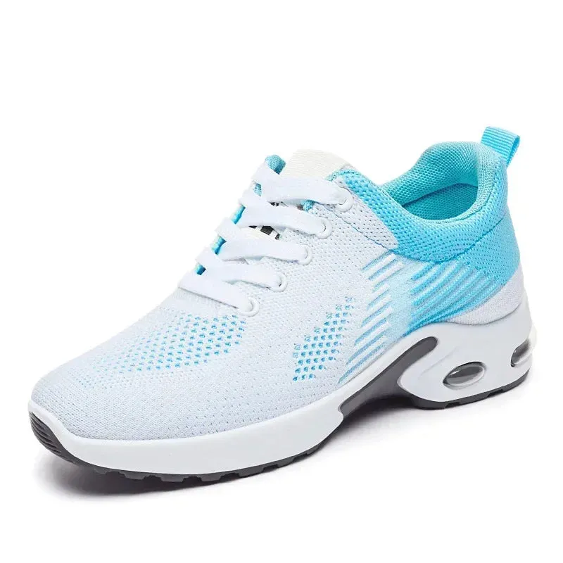 Breathable Sneakers - Summer Light Mesh Air Cushion Sports Shoes for Women, Outdoor Lace-Up Training Shoes, New Running Shoes for Ladies