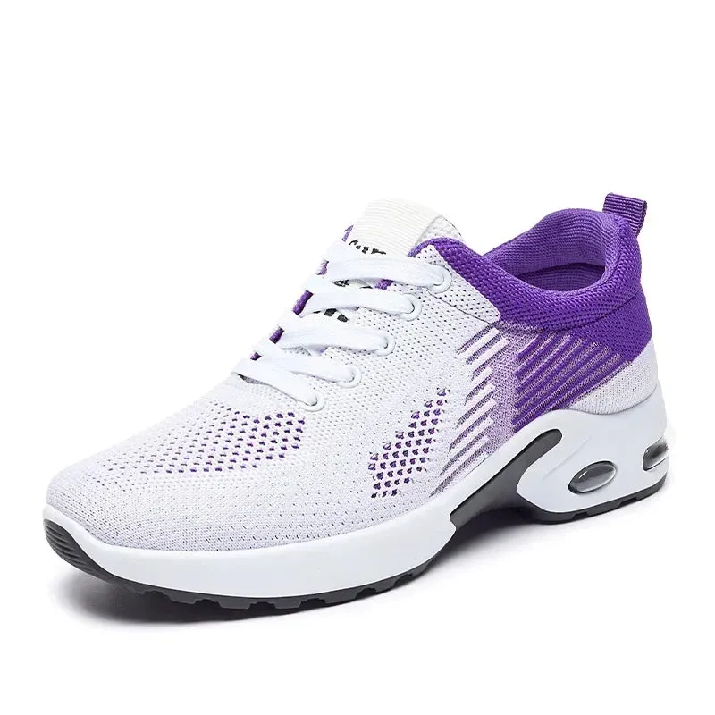 Breathable Sneakers - Summer Light Mesh Air Cushion Sports Shoes for Women, Outdoor Lace-Up Training Shoes, New Running Shoes for Ladies