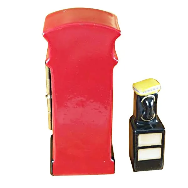 British Phone Booth with Removable Telephone