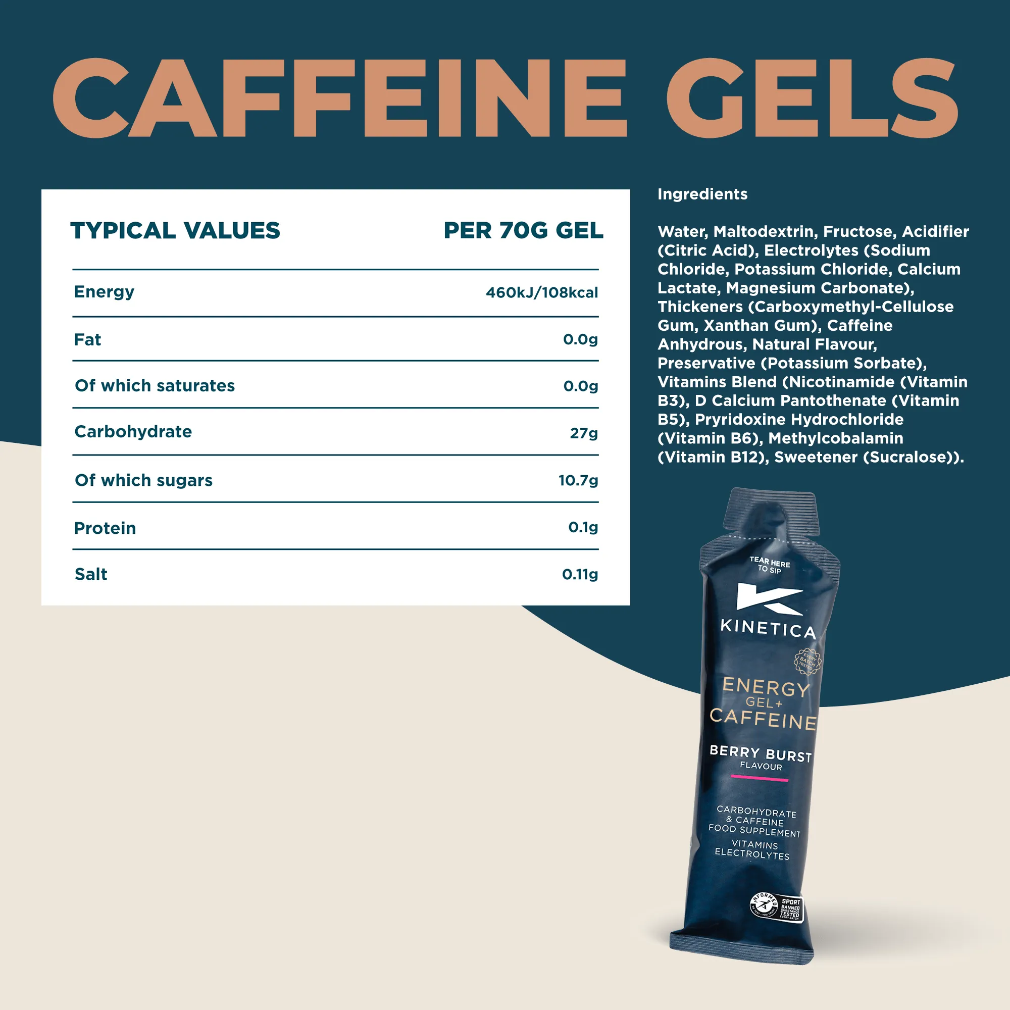 Caffeine Gel Berry Burst - 24 x 70g