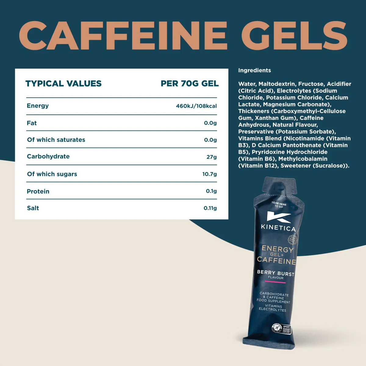 Caffeine Gel Berry Burst - 24 x 70g