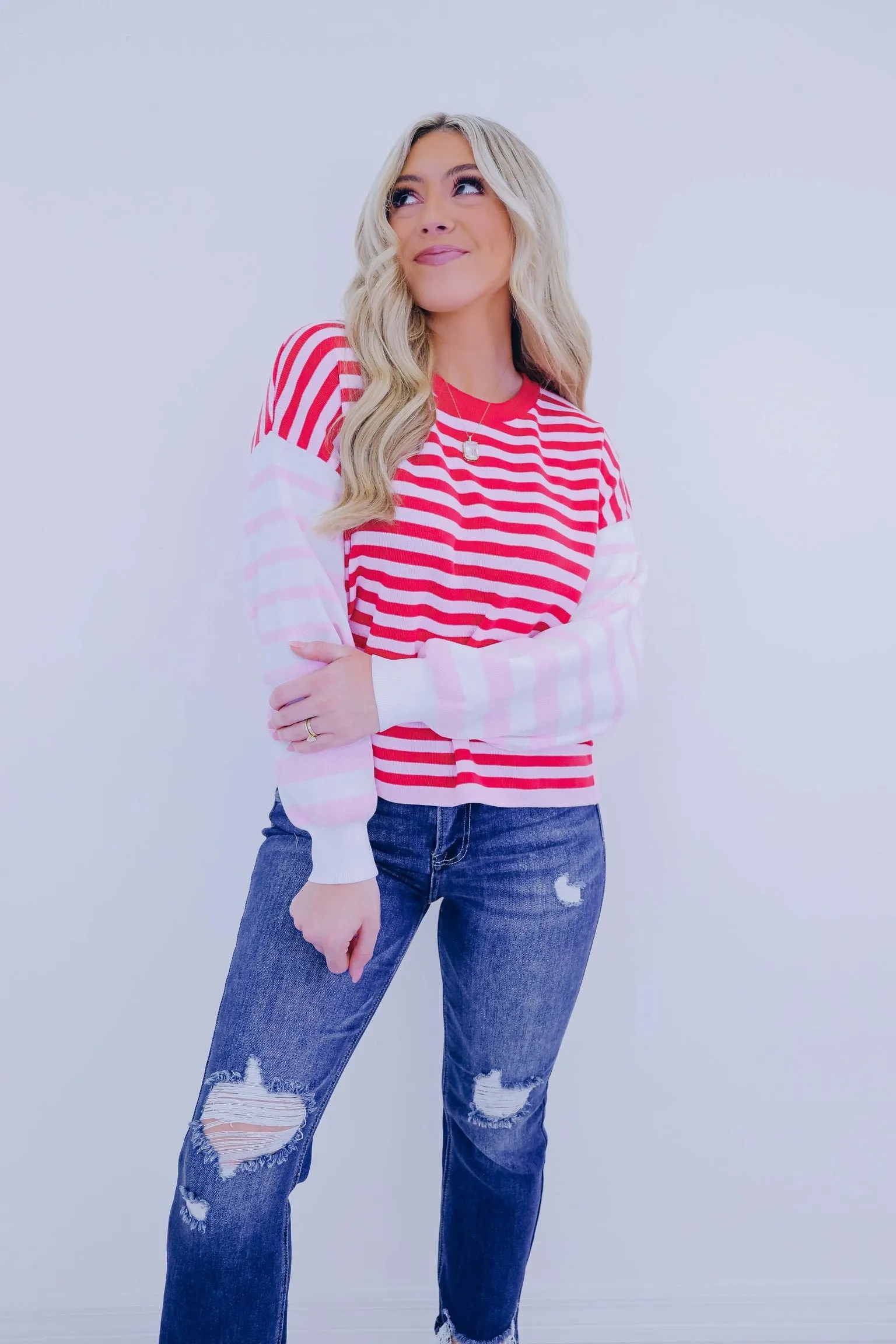 Casual Comfort Striped Combo Sweater