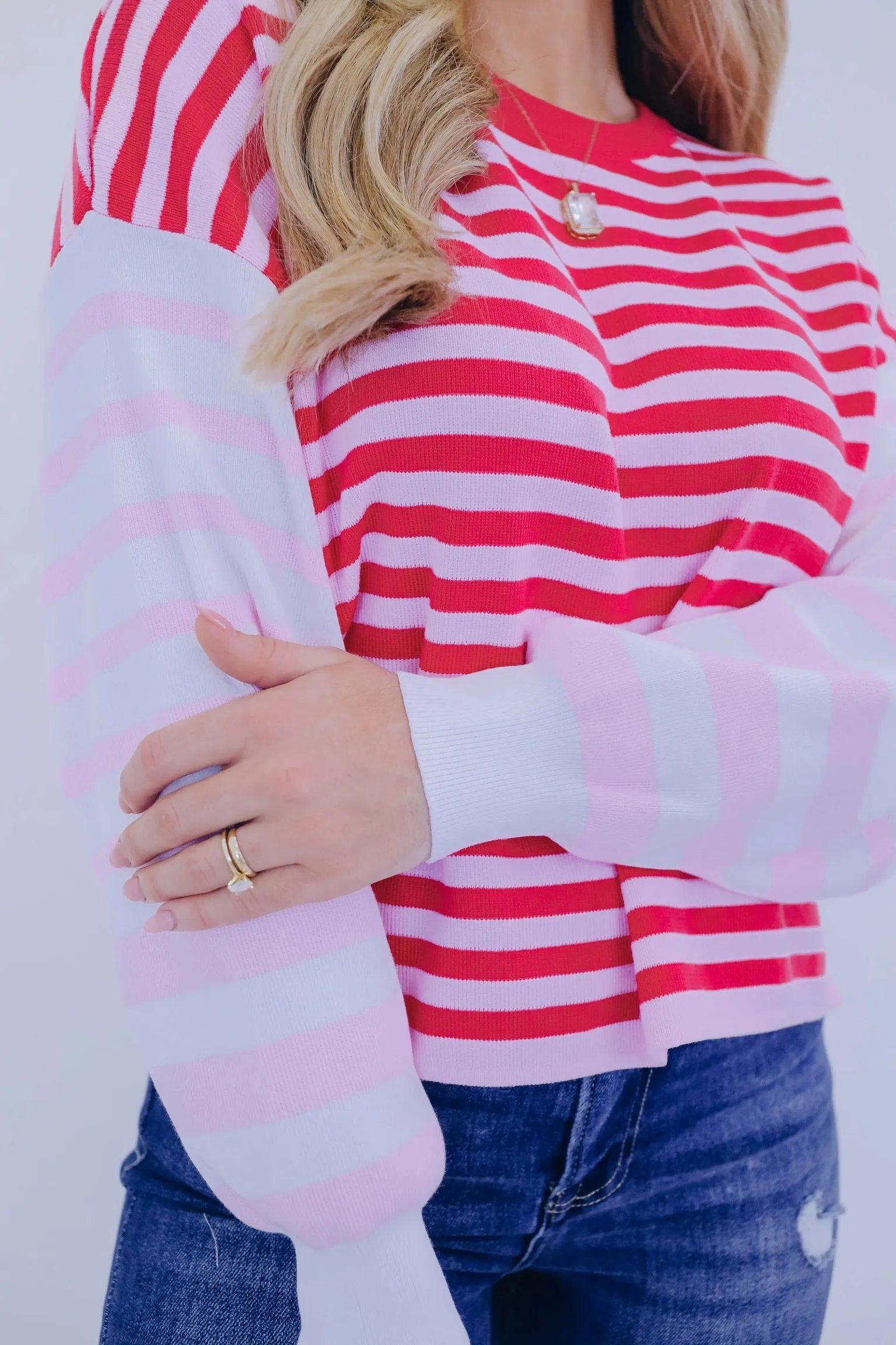 Casual Comfort Striped Combo Sweater
