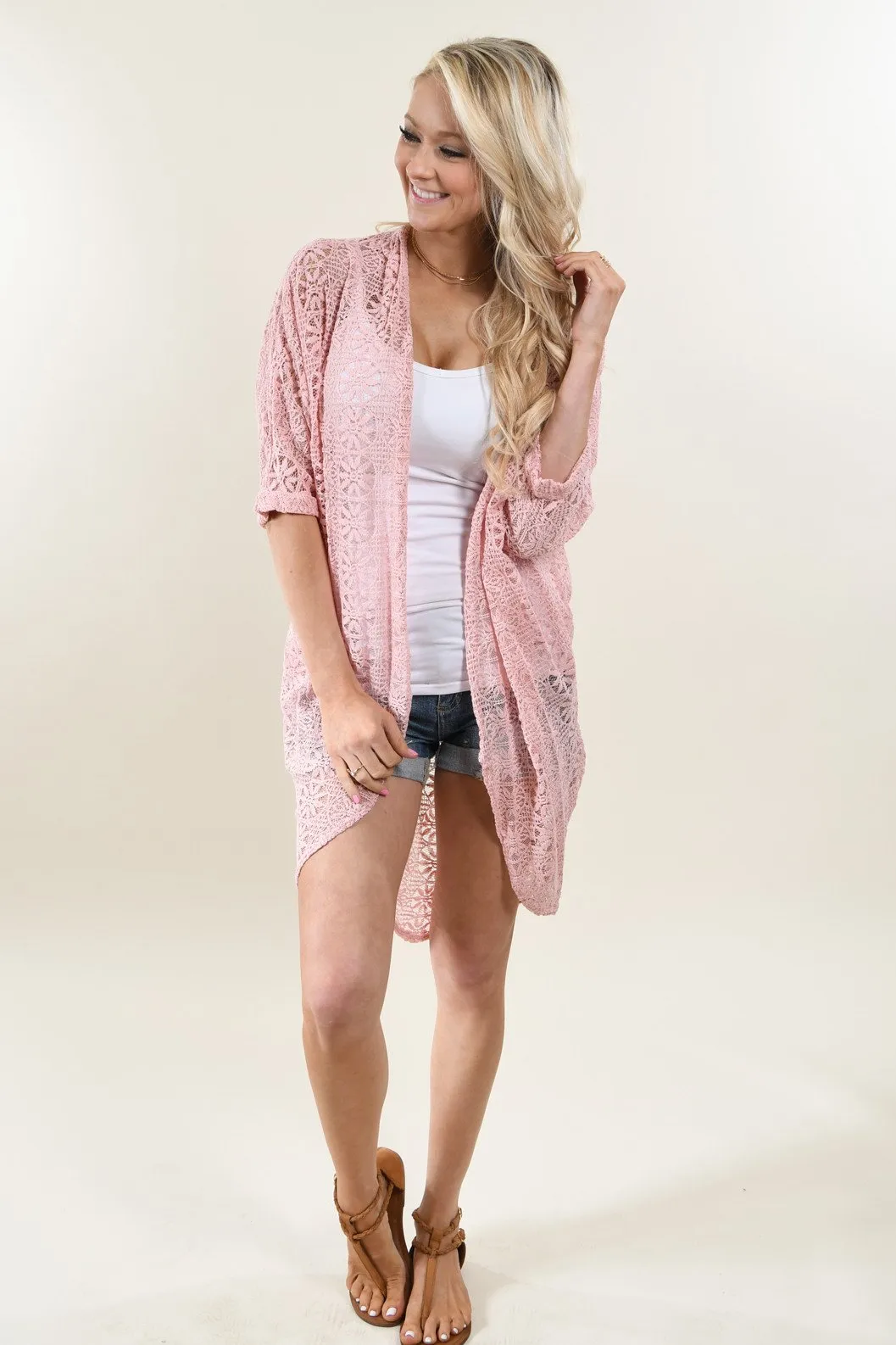 Casual Encounter Kimono ~ Pink